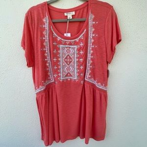 Burnt orange cotton top